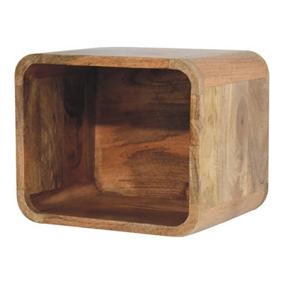Artisan Furniture Solid Wood Mini Oak-ish Classic Open Bedside