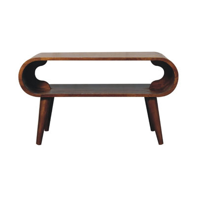Artisan Furniture Solid Wood Open Chestnut Coffee Table
