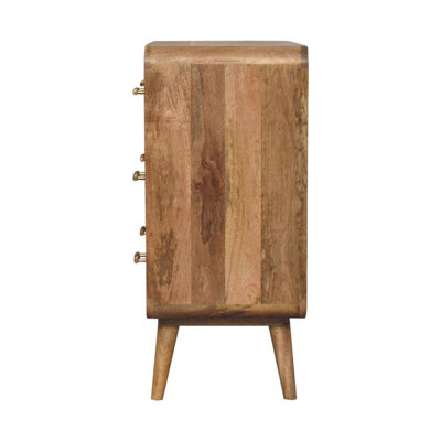 Artisan Furniture Solid Wood T-bar Ridged Chest