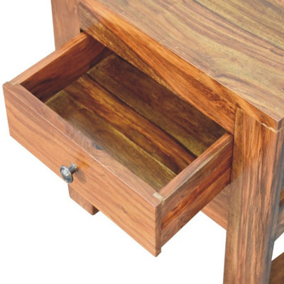 Artisan Furniture Solid Wood U-Square Honey Bedside