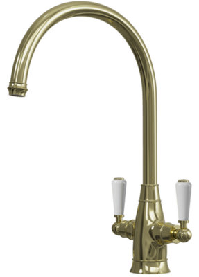 Artisan Windsor Monobloc Traditional Kitchen Tap - Polished Brass