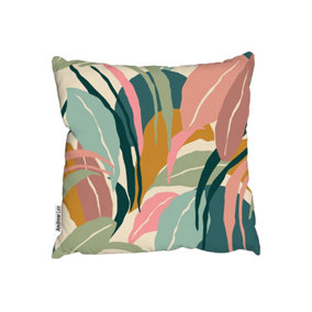 Artistic Abstract Leaves (Outdoor Cushion) / 45cm x 45cm