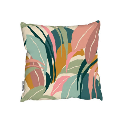 Artistic Abstract Leaves (Outdoor Cushion) / 60cm x 60cm