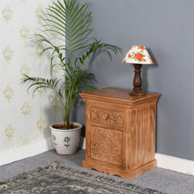 Artistry Mango Wood Bedside Table With Storage