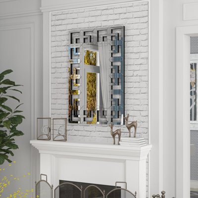 Artloge 100x70cm Decorative Irregular Wall Mirror Grecian Venetian Mirror Entryway Dining