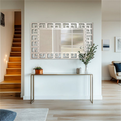 Artloge 120x70cm XL Decorative Irregular Wall Mirror Grecian Venetian Mirror Entryway Dining