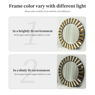Artloge 80CM LARGE Enthusiasm Decorative Wall Accent Mirror Round for ...