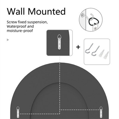 Artloge 90cm Sparkling Crystal Crush Diamond Arch Accent Mirror Entryway Wall Decorative
