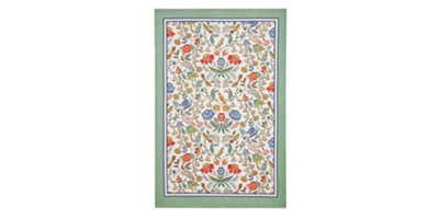 Arts & Crafts Floral Print 100% Cotton Tea Towel