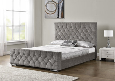 Silver deals fabric bed