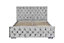 Arya Fabric Ottoman Super King Bed with Storage, Silver Velvet