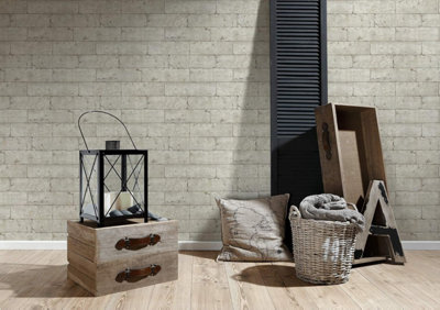 AS Création Stone Effect Beige Grey Wallpaper Non Woven wallcovering 366201