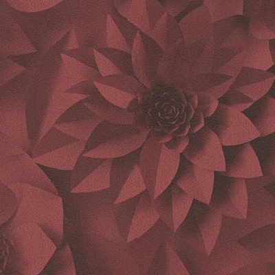 AS Creation 387183 3D Effect Red Floral Non-Woven Wallpaper