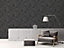 AS Creation Black Granite Glitter Tiles Slate Stone Kitchen Bathroom Wallpaper