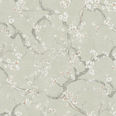 AS Creation Blossom Flowers Sage Green Floral Wallpaper 78199-1