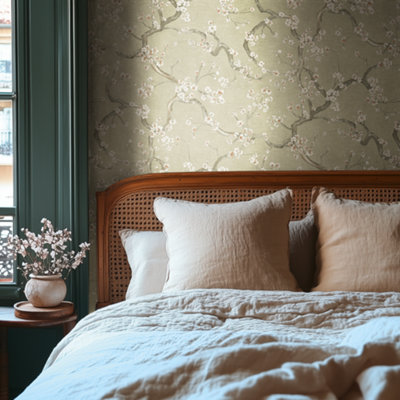AS Creation Blossom Flowers Sage Green Floral Wallpaper 78199-1