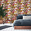 AS Creation Botanical Garden Plant Leaf Leaves Trail Wallpaper Textured Vinyl Brown Orange Red 37862-2