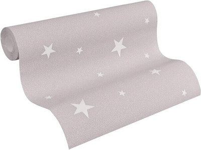 AS Creation Brown Star Glow In The Dark Taupe Non-Woven Wallpaper 324402