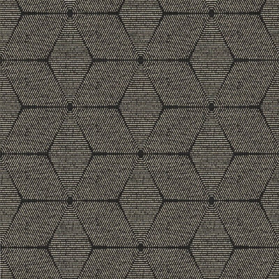 AS Creation Geometric Floral Geo Diamonds Metallic Black Gold Wallpaper 39091-2