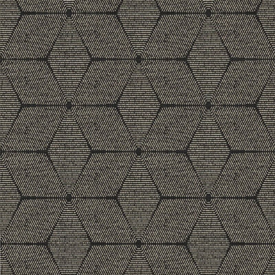 AS Creation Geometric Floral Geo Diamonds Metallic Black Gold Wallpaper 39091-2