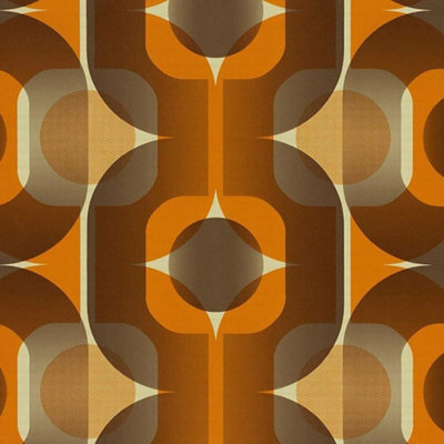 AS Creation Geometric Star Retro Brown Wallpaper Textured Paste The Wall Vinyl