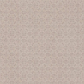 As Creation Hygge Textured Fabric Effect Floral Wallpaper Beige Brown 363833