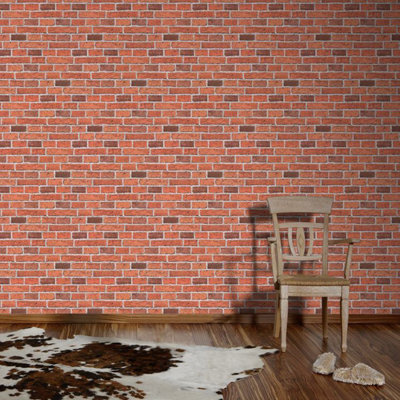 AS Creation Il Decoro Grey Red Brick Effect Wall Wallpaper 779816