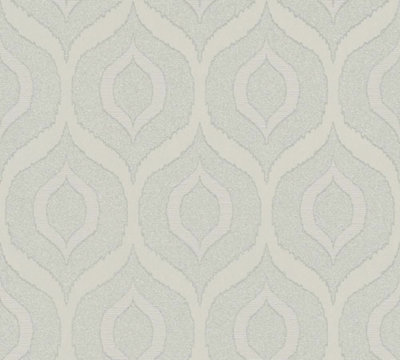 AS Creation Jewel Retro Ogee Geometric Wallpaper Metallic Glitter Geo Vinyl Rolll Light Grey Silver 36873-3