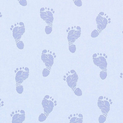 AS Creation Little Stars Blue Baby Feet Wallpaper Toyroom Nursery Paste The Wall