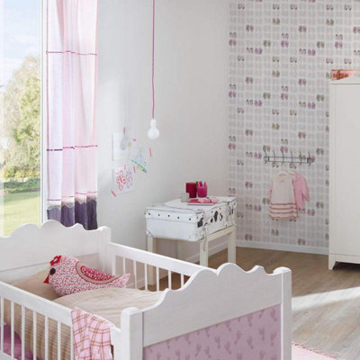AS Creation Little Stars Pink Baby Feet Wallpaper Toyroom Nursery Paste The Wall
