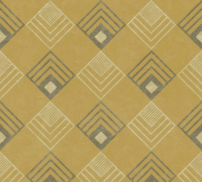 AS Creation Luxury Wallpaper New Life Non-Woven Wallpaper Ocher Yellow Beige 376821