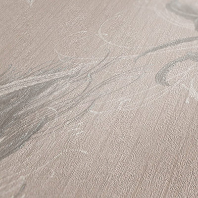 AS Creation Mata Hari Bird Feather Wallpaper Cream Grey 38009-2