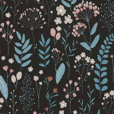 AS Creation Midnight Botanical Floral Pattern 790872