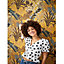 AS Creation Nala Cape Town Wallpaper Jungle Palm Leaf Vinyl Yellow Brown 37860-1