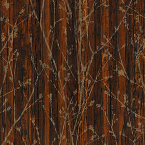 AS Creation Natural Branches Brown Gold Wallpaper Modern Paste The Wall Vinyl