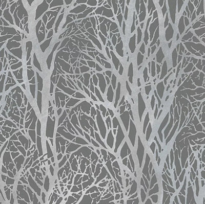 As Creation Non-woven Grey Silver Nature Quality Designer Wallpaper 30094-3
