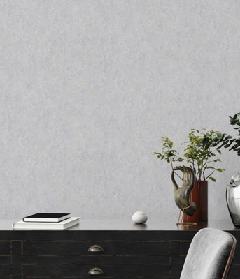 AS Creation Non-Woven Plain Grey Profitex Wallpaper - AS390362
