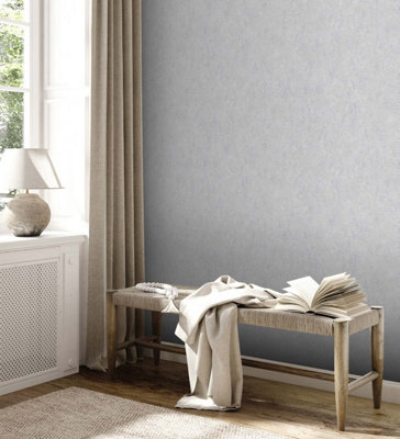 AS Creation Non-Woven Plain Grey Profitex Wallpaper - AS390362