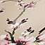 AS Creation Oriental Floral Blossom Tree Branches Wallpaper Vinyl Beige Pink White 38520-3