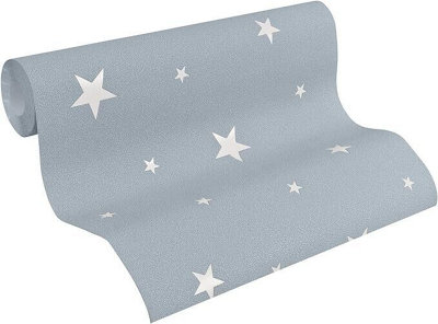 AS Creation Star Glow In The Dark Grey Non-Woven Wallpaper 324403