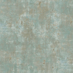 AS Creation Stories of Life Concrete Texture Wallpaper Jade/Gold (39670-4)