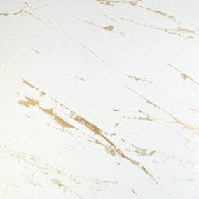 AS Creation White Kintsugi Metallic Gold Wallpaper Blown Vinyl Paste The Wall