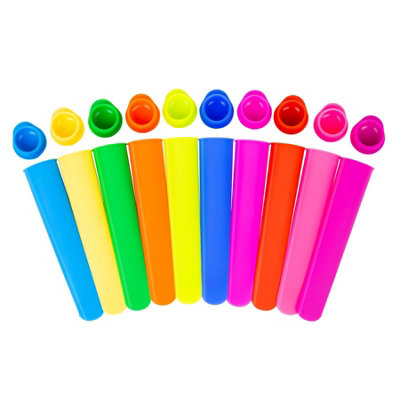 ASAB 10 Pack Silicone Ice Lolly Moulds with Lids