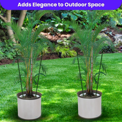 ASAB 8 Pack Plant Support Stakes 25 x 40cm Ring Cage Supports for ...
