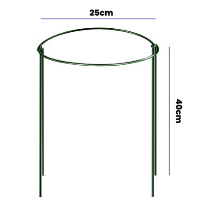 ASAB 8 Pack Plant Support Stakes 25 x 40cm Ring Cage Supports for ...