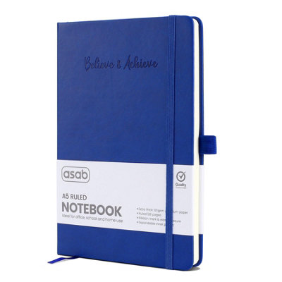 ASAB A5 Ruled Notebook BLUE, Premium Lined A5 Journal Notebook Ruled ...