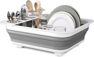 ASAB Collapsible Dish Rack Foldable Space Saver Caravan Dish Drainer
