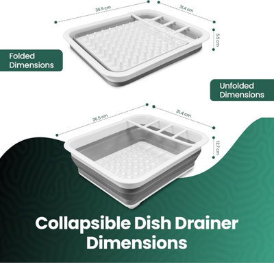 ASAB Collapsible Dish Rack Foldable Space Saver Caravan Dish Drainer