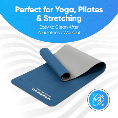 1 Inch Thick Yoga Mat - Extra Thick Non-slip Exercise Mat For Home Gym, Pilates & Fitness | 72x24 Inch