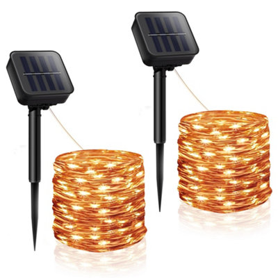 ASAB Pack Of 2 120 LED Solar String Lights 40FT